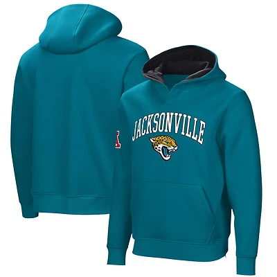 Men's  Teal Jacksonville Jaguars Linebacker Adaptive Pullover Hoodie