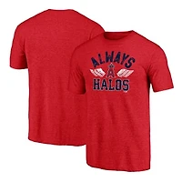 Men's Heather Red Los Angeles Angels Hometown Collection Always Halos Tri-Blend T-Shirt