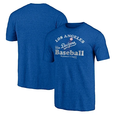 Men's Heather Royal Los Angeles Dodgers Cooperstown Collection Our Game Tri-Blend T-Shirt