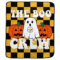 Pittsburgh Steelers 50" x 60" Boo Crew Flannel Fleece Blanket