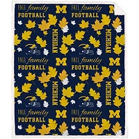 Pegasus Michigan Wolverines 60" x 70" Fall, Family & Football Flannel Fleece Sherpa Blanket