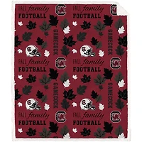 Pegasus South Carolina Gamecocks 60" x 70" Fall, Family & Football Flannel Fleece Sherpa Blanket