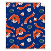 Pegasus Florida Gators 60" x 70" Ugly Sweater Flannel Fleece Sherpa Blanket