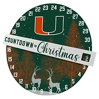 Pegasus Miami Hurricanes Countdown to Christmas Wall Sign