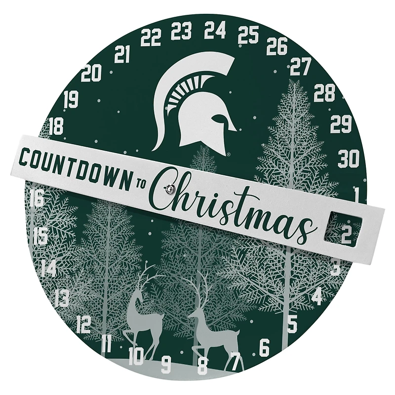 Pegasus Michigan State Spartans Countdown to Christmas Wall Sign
