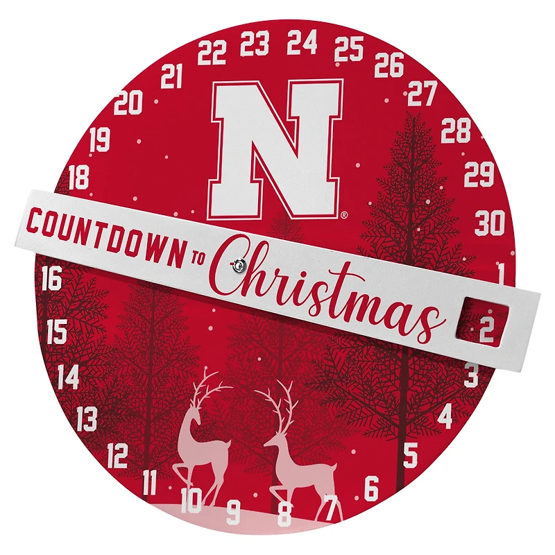 Pegasus Nebraska Huskers Countdown to Christmas Wall Sign