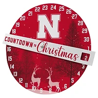 Pegasus Nebraska Huskers Countdown to Christmas Wall Sign