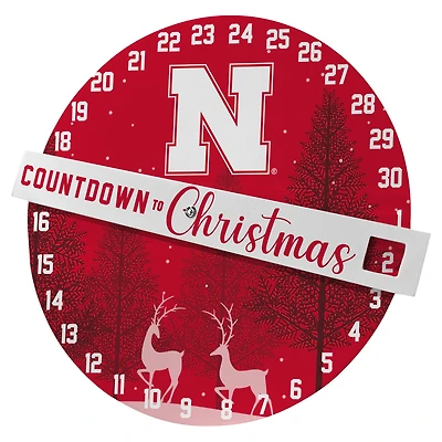 Pegasus Nebraska Huskers Countdown to Christmas Wall Sign