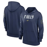 Women's Nike  Navy Philadelphia Phillies 2024 City Connect AC Practice Performance Pullover Hoodie