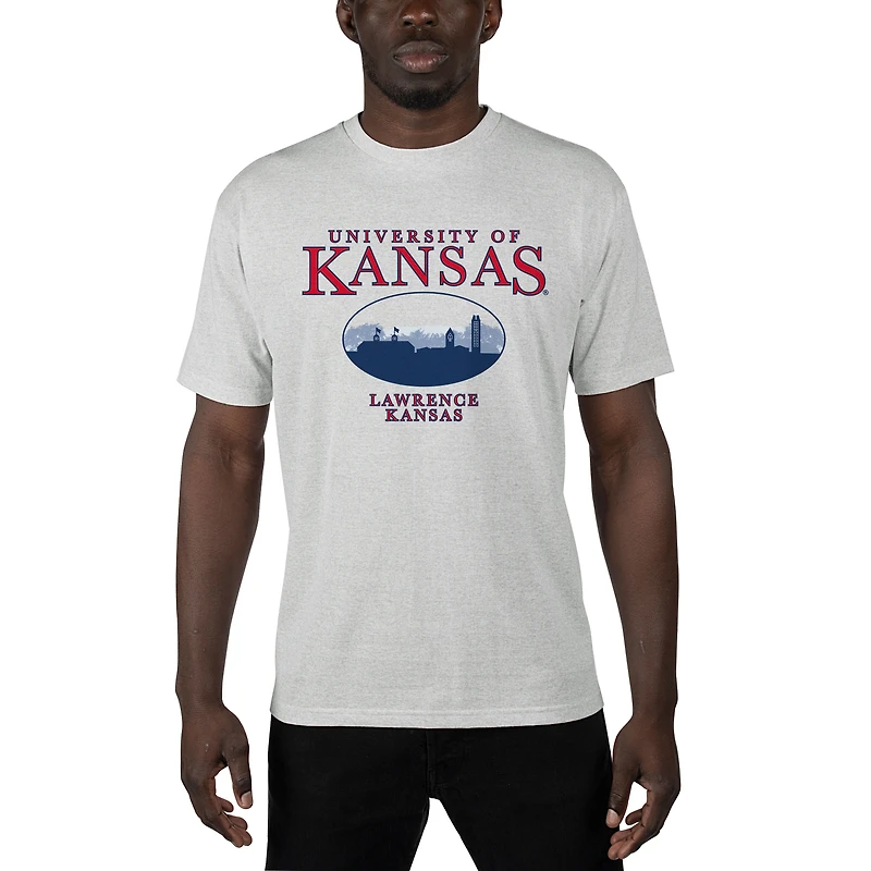 Men's Uscape Apparel  Gray Kansas Jayhawks Sustainable Renew T-Shirt