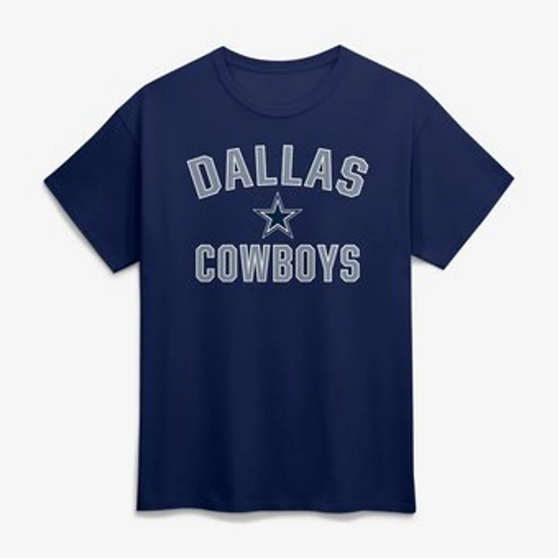 Men's Logo Athletic Navy Dallas Cowboys Cotton Victory Arch T-Shirt