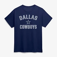 Men's Logo Athletic Navy Dallas Cowboys Cotton Victory Arch T-Shirt