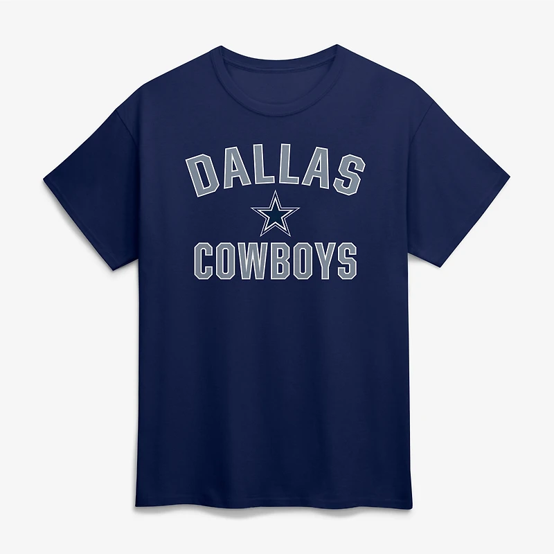 Men's Logo Athletic Navy Dallas Cowboys Cotton Victory Arch T-Shirt