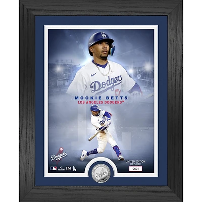 Highland Mint Mookie Betts Los Angeles Dodgers  13" x 16" Silver Coin Photo Mint
