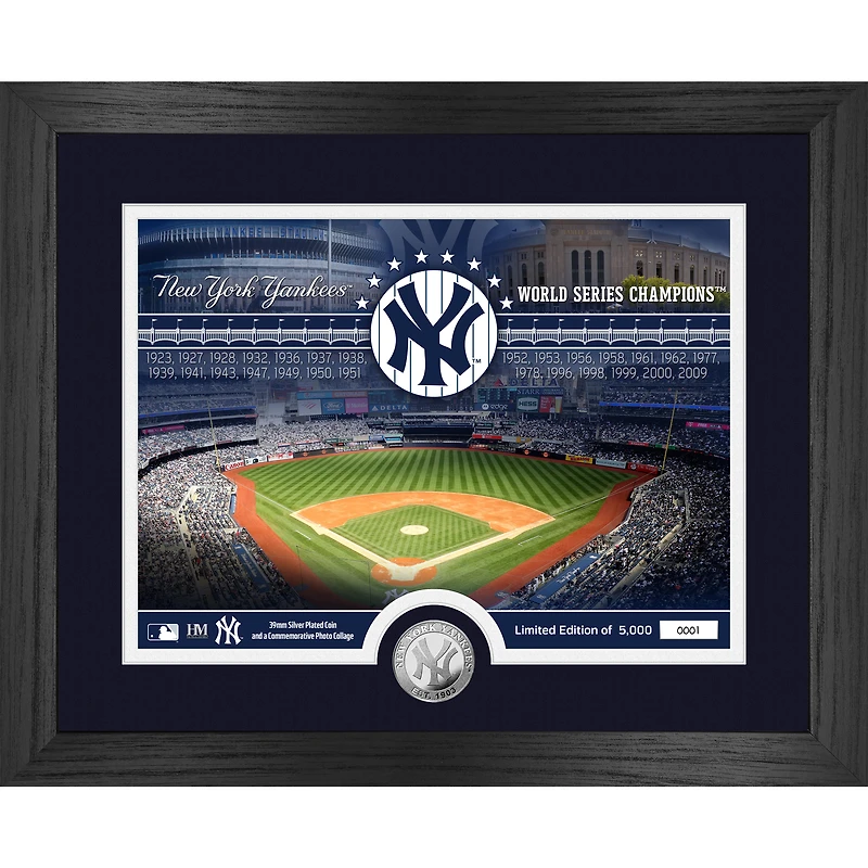 Highland Mint  New York Yankees  27-Time World Series Champions 13" x 16" Silver Coin Photo Mint