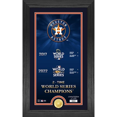 Highland Mint  Houston Astros Two-Time World Series Champions 12" x 20" Legacy Supreme Bronze Coin Photo Mint