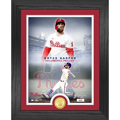 Highland Mint Bryce Harper Philadelphia Phillies  13" x 16" Bronze Coin Photo Mint