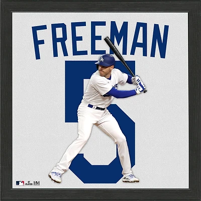 Highland Mint Freddie Freeman Los Angeles Dodgers  13'' x 13'' Impact Jersey Framed Photo