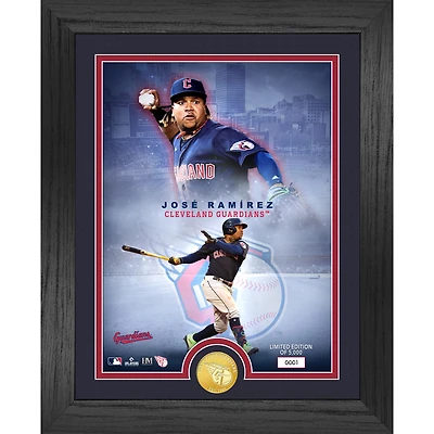 Highland Mint Jose Ramirez Cleveland Guardians  13" x 16" Bronze Coin Photo Mint