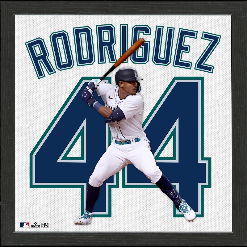 Highland Mint Julio Rodriguez Seattle Mariners  13'' x 13'' Impact Jersey Framed Photo
