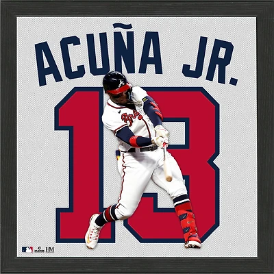 Highland Mint Ronald Acuna Atlanta Braves  13'' x 13'' Impact Jersey Framed Photo