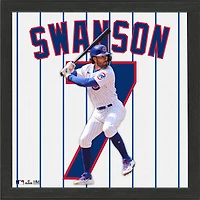 Highland Mint Dansby Swanson Chicago Cubs  13'' x 13'' Impact Jersey Framed Photo