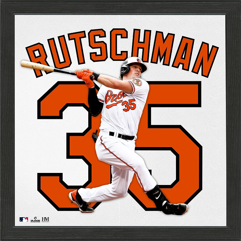 Highland Mint Adley Rutschman Baltimore Orioles  13'' x 13'' Impact Jersey Framed Photo