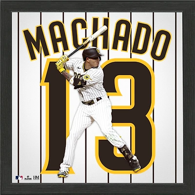 Highland Mint Manny Machado San Diego Padres 13'' x 13'' Impact Jersey Framed Photo