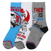 Youth Star Wars Lego Crew Socks Three-Pack