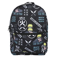Black Naruto Shippuden Sublimated Backpack