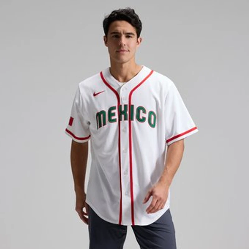 Men's Nike White Mexico Baseball 2026 World Baseball Classic Home Stadium Jersey