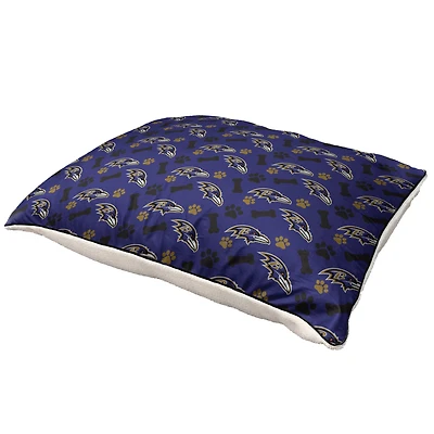 Pegasus  Baltimore Ravens 35" x 44" Bones Sherpa Pet Bed