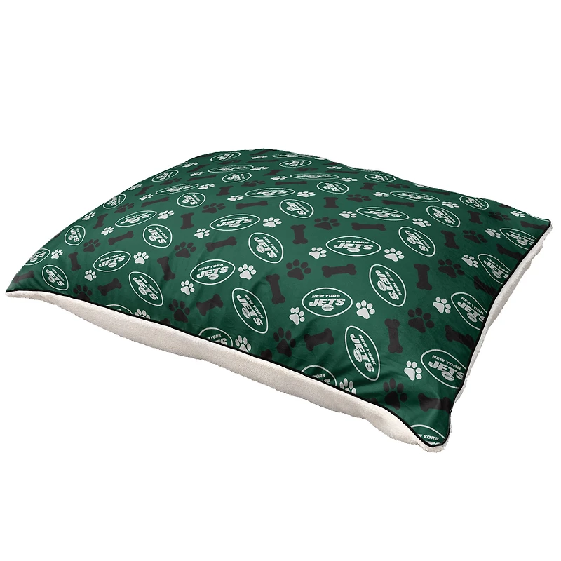 Pegasus  New York Jets 35" x 44" Bones Sherpa Pet Bed
