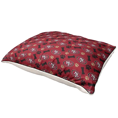 Pegasus  San Francisco 49ers 35" x 44" Bones Sherpa Pet Bed