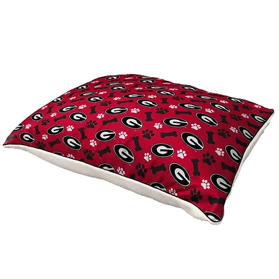 Pegasus  Georgia Bulldogs 35" x 44" Bones Sherpa Pet Bed