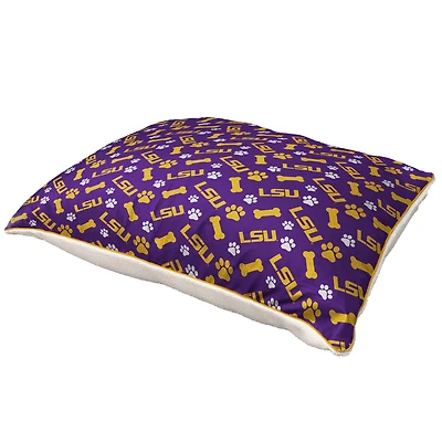 Pegasus  LSU Tigers 35" x 44" Bones Sherpa Pet Bed