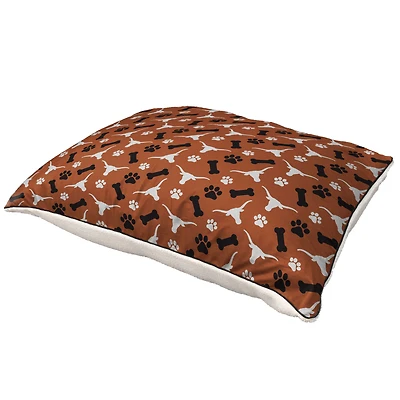 Pegasus  Texas Longhorns 35" x 44" Bones Sherpa Pet Bed