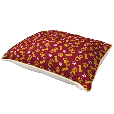 Pegasus  USC Trojans 35" x 44" Bones Sherpa Pet Bed