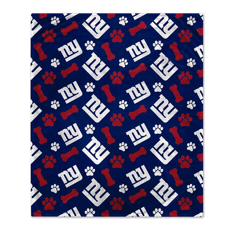 Pegasus  New York Giants 40" x 50" Lightweight Bones Flannel Fleece Pet Blanket