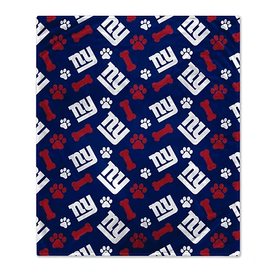 Pegasus  New York Giants 40" x 50" Lightweight Bones Flannel Fleece Pet Blanket