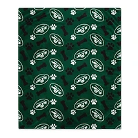 Pegasus  New York Jets 40" x 50" Lightweight Bones Flannel Fleece Pet Blanket