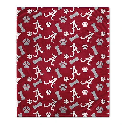 Pegasus  Alabama Crimson Tide 40" x 50" Lightweight Bones Flannel Fleece Pet Blanket