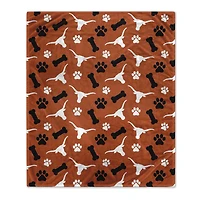 Pegasus  Texas Longhorns 40" x 50" Lightweight Bones Flannel Fleece Pet Blanket