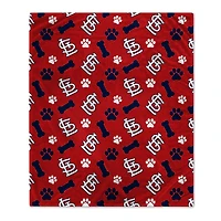 Pegasus  St. Louis Cardinals 40" x 50" Lightweight Bones Flannel Fleece Pet Blanket