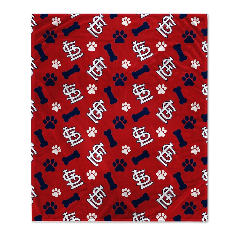 Pegasus  St. Louis Cardinals 40" x 50" Lightweight Bones Flannel Fleece Pet Blanket