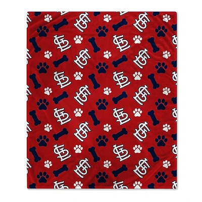 Pegasus  St. Louis Cardinals 40" x 50" Lightweight Bones Flannel Fleece Pet Blanket