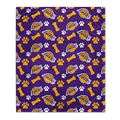 Pegasus  Los Angeles Lakers 40" x 50" Lightweight Bones Flannel Fleece Pet Blanket