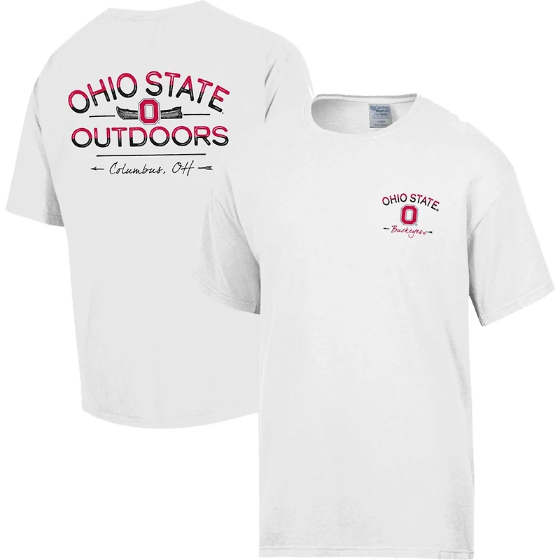 Men's Comfort Wash White Ohio State Buckeyes Great Outdoors T-Shirt