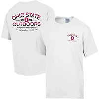 Men's Comfort Wash White Ohio State Buckeyes Great Outdoors T-Shirt