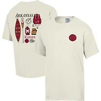 Men's Comfort Wash Cream Arkansas Razorbacks Camping Trip T-Shirt